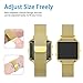 Wearlizer Metal Replacement for Fitbit Versa Bands for Women Rose Gold Silver Black Small Large (Golds)