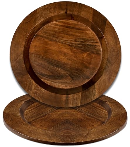 Alpha Living Mango Wooden Plates Set of 2