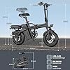 ASKGO Electric Bike for Adults, 650W Motor, 25mph 35Miles Range E Bike, 14" Tires, 48V Foldable Electric Bike for Commuting, Daily Riding, Dual Disc Brakes, Multiple Shock Absorption (480WH - 650W) #5