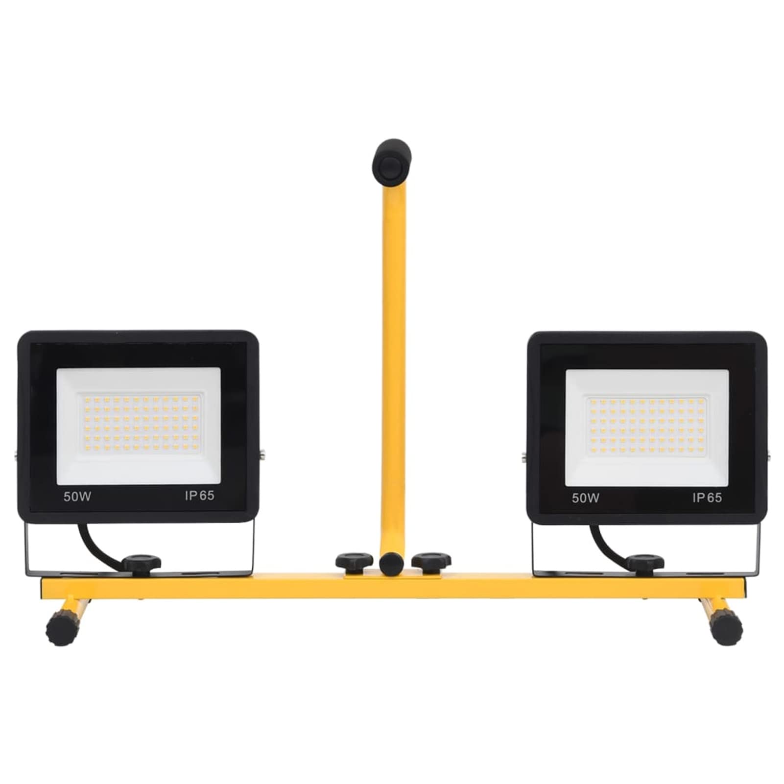 Chusui Faretto a LED con Maniglia 2x50 W Bianco Caldo,Faretto LED da Esterno,Fari LED Interna ed Esterna per Giardino,Cortile,Garage