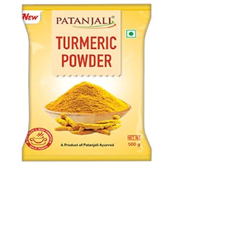 Patanjali Polvo de cúrcuma 500 gm - Paquete de 1
