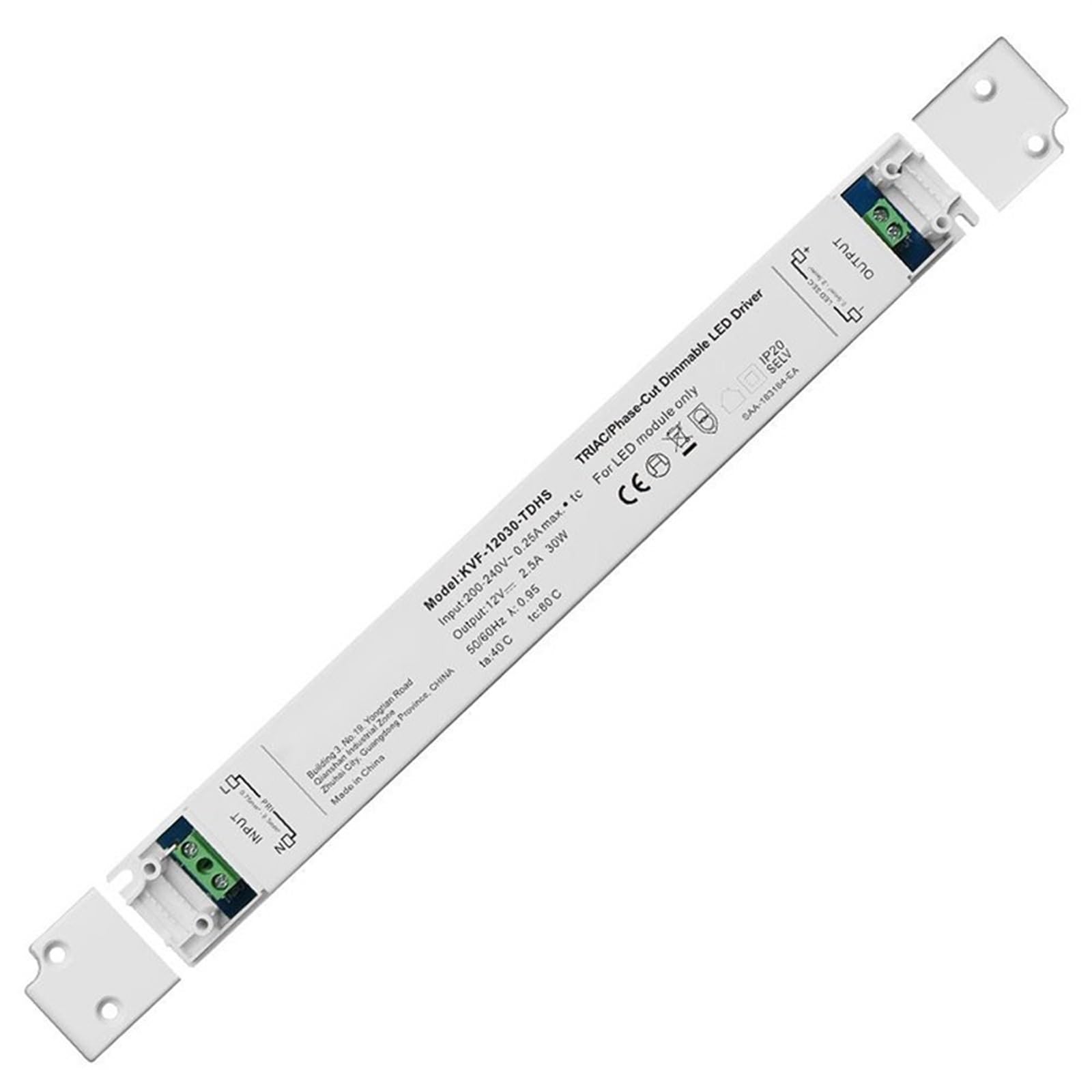 Fcarumiqp Triac Ip20 1Pcs Triac Dimmable Led Power Supply Linear Ip20 Version Driver 30W 36W 60W 100W 150W(Dc12v-200-240V Ac-30W)