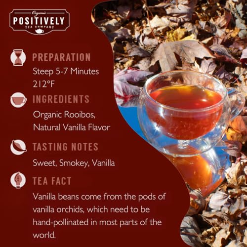 Image of Organic Positively Tea Company, Fireside Vanilla Rooibos Tea, Loose Leaf, 4 Ounce