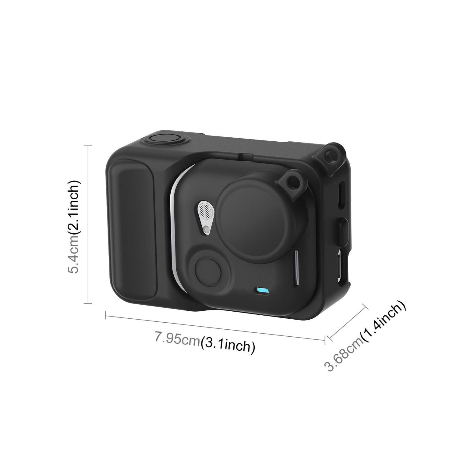 PULUZ Pokrowiec ochronny do Insta360 GO Ultra Action Pod, silikonowa osłona z paskiem, akcesoria do samodzielnej kamery Insta 360 GO Ultra