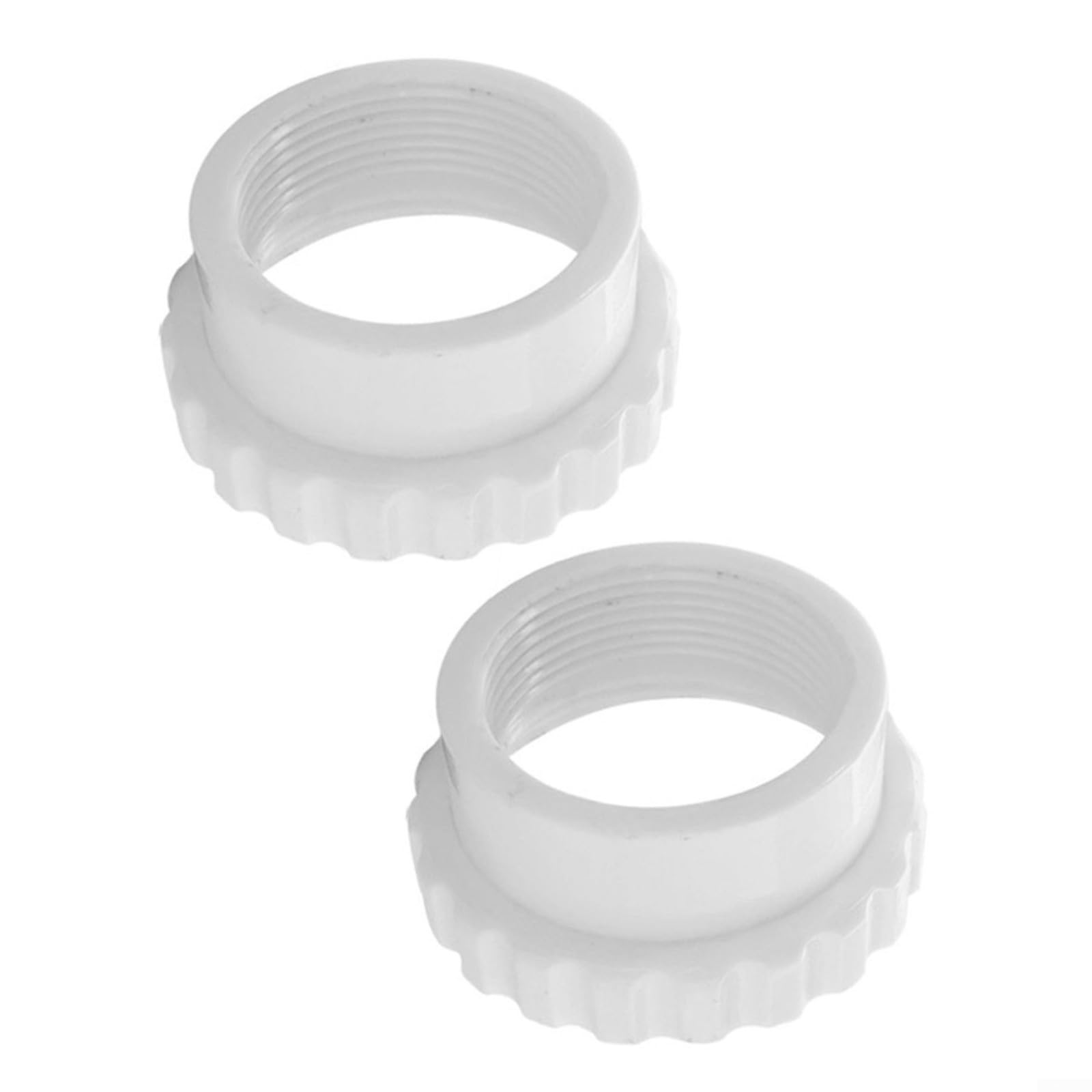 Glewi 2 Pack 2-Inch Pool Fountain Adapter, Adjustable PVC Connection for Above Ground & Recessed Pools, White