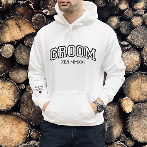 GODMERCH Personalized Embroidered Bride Sweatshirt - Mrs Sweatshirt, Engaged Bride Groom Gift, Wedding Gifts for Bride, Engagement Hoodie, Bride Gifts, Bridal Shower Gifts, Bachelorette Party Gifts2