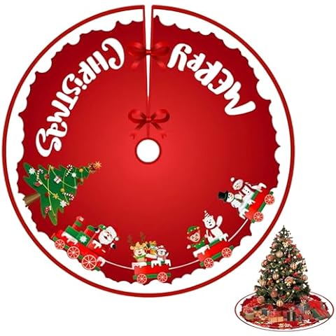 36 Inch Red Christmas Tree Skirt by Zhongsheng Cover