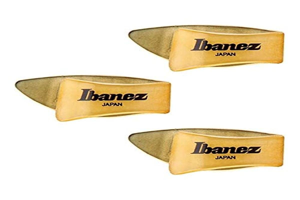 Ibanez PUL22M Thumb Pick Close to Claw Material ULTEM Series MEDIUM 1.0mm 3 Pack Amber