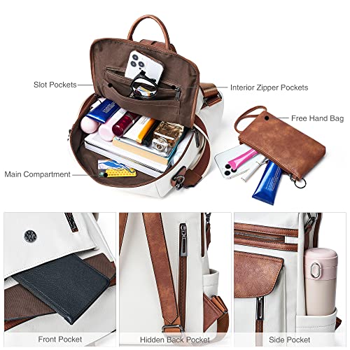 Image of Shrrie Backpack Purse for Women Fashion Leather Backpack Purse Designer Travel Backpack Shoulder Bag