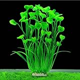 RELAND SUN Decoración de acuario de plástico artificial para plantas de acuario (VERDE)