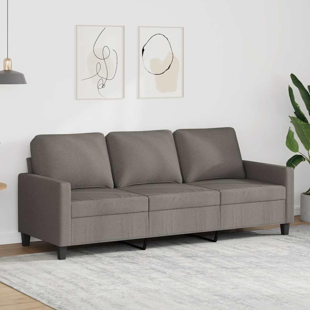 Fengshui Sofa 3-osobowa szarobrązowa 180 cm tkanina