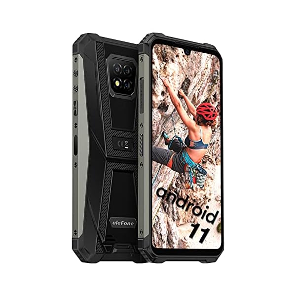 Ulefone Rugged Smartphone Unlocked, Armor 8 Pro 6GB+128GB Android 11, 16MP Triple Waterproof Camera IP68/IP69K, 6.1 inch HD+, 4G Dual SIM, 5580mAh, NFC, OTG, Bluetooth 5.0, Fingerprint Face ID-Black