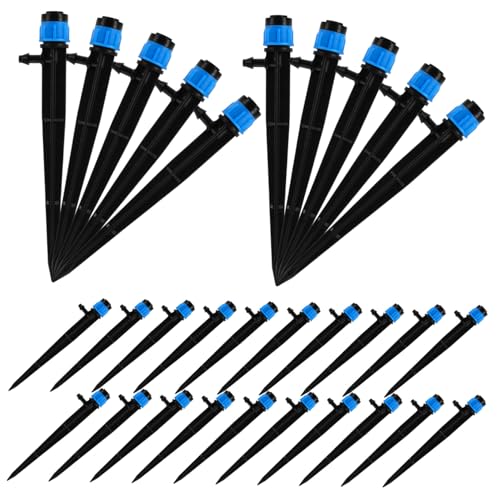 DEARMAMY 50個 地刺しスプリンクラーヘッド 全方位散水 滴灌果樹 鉢植え用 地面固定式灌漑ノズル 節水設計ガーデン用灌漑部品