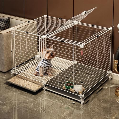 犬 ケージ ペットケージ 小型犬用ゲージ 小中大型犬用 室内 掃除しやすい 組み立てが簡単丈夫 頑丈 安定感高い オシャ 持ち運び 犬室内 犬ゲージ 小型犬、中型犬、大型犬に適しています(91*56*61)