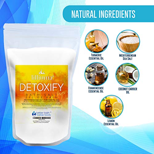 Detoxify Bath Salt 40 Ounces Mediterranean Sea Salt with Peppermint, Frankincense, and Lemon Essential Oils, Detox Bath with Natural Ingredients - Image 5