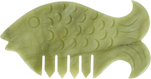 1 pieza de jade peine de jade masajeador del cuero cabelludo de jade natural tablero raspado facial masajeadores del cuero cabelludo masajeador de