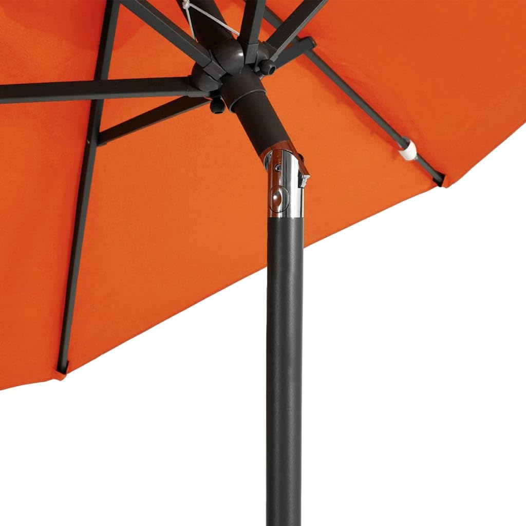 SYDE Parasol ogrodowy ze stalowym słupkiem z terakoty 225x225x212 cm