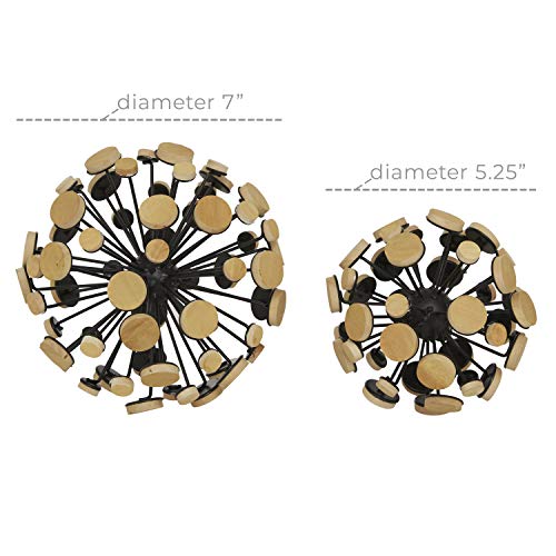 Set de 2 esculturas geométricas de metal, 7 pulgadas miniatura 5