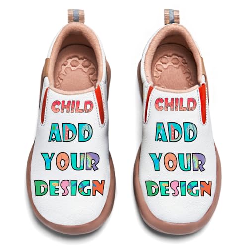 Kid's Slip-on Loafers Boys Girls Casual Shoes Lightweight Comfort Fashion Leather Sneakers Charm of Skulls