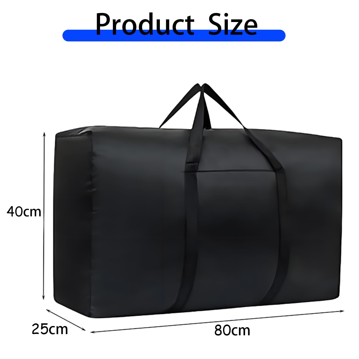 Lot De 2 Sacs De Rangement Oxford 80x45x25 Cm - Toile Respirante Pour Literie Couettes Vêtements