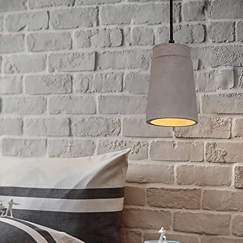 Chandelier de ciment industriel E27, lampe de plafond terrazzo pour chambre et salle à manger