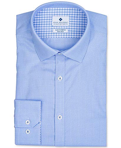 ryan seacrest distinction slim fit dress shirt Ryan Seacrest Distinction Men's Ultimate Slim Fit Non Iron Stretch Dress  Shirt, Light Blue, 18.5 36/37 : Amazon.in: Clothing & Accessories