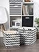 DII Polyester Cube Storage Collection Collapsible Hard Sided Bin, 13x13x13, Black
