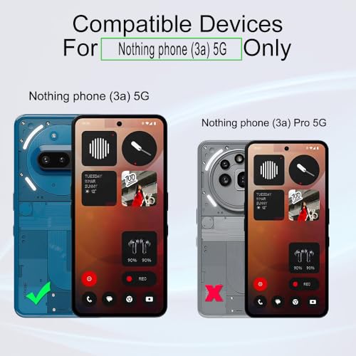 Image of Ibywind For Nothing Phone (3a) 5G, 2 Pack Screen Protector, 9H Hardness Tempered Glass[Military-Grade Protection],With 1Pc Camera Lens Protector,1Pc Back Cover,[Anti-Scratch][Anti-Shatter]