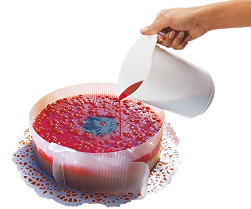 Zenker Tortenring Patisserie, flexibler Profi-Torten-Ring von Ø 15 - Ø 30 cm, verstellbarer Ring für ideale Schicht-Torten, Kuchenring einfach schließen und Öffnen, Menge: 1 Stück, Farbe: transparent