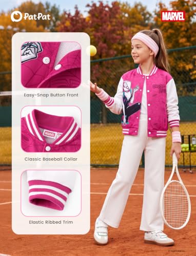 Image of Disney Girl & Boy Varsity Bomber Jacket Fall Sweatshirt Toddler to Big Kid