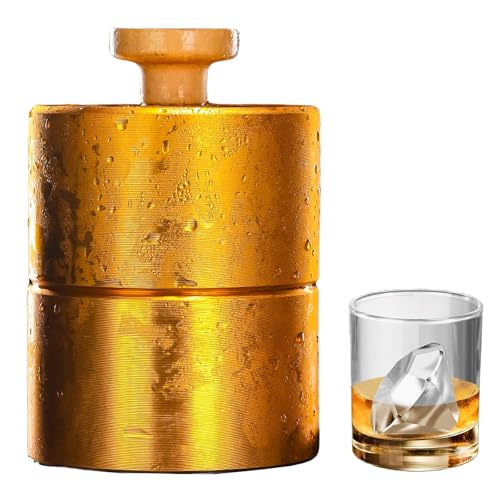 JMYTK Diamond Ice Cube Molds, Large Clear Ice Cube Maker, Ice Ball Press, Slow Melting, Long-Lasting Chilled, 2.9x2.4 inch, for Cocktails and Freezer Whiskey