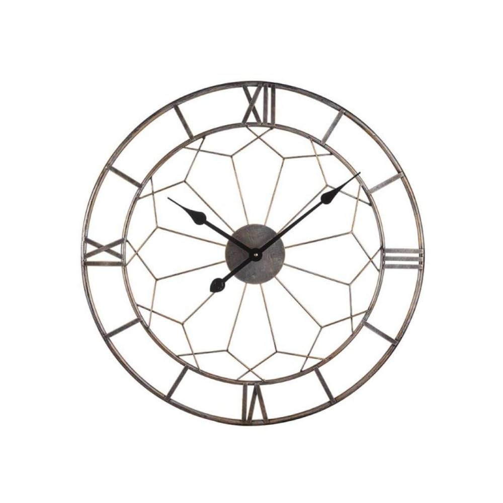 Garden Mile Horloge murale ronde de 60 cm avec chiffres romains pour intérieur et extérieur, grande horloge murale de jardin avec horloges de jardin, horloges de cuisine étanches pour salon