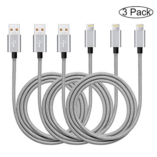 Local Makes A Comeback  -  3 Cables de Datos de 3 Metros, Cable de Carga Trenzado de Nylon, Cable USB Compatible con el Sistema Apple iPad, 3 Cargados,Color al Azar