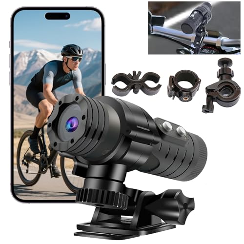 B-Qtech WiFi Helmet Camera HD 1080P Bike Motorcycle Video Recorder, IP66 Waterproof Action Camera DV...