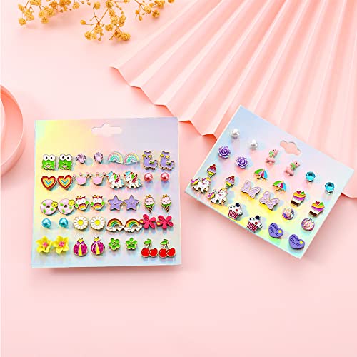32 Pairs Hypoallergenic Stud Earrings for Girls Animal Earrings Cute Earrings for Teen Girls Earrings Set for Sensitive Ears Stainless Steel Post Jewelry2
