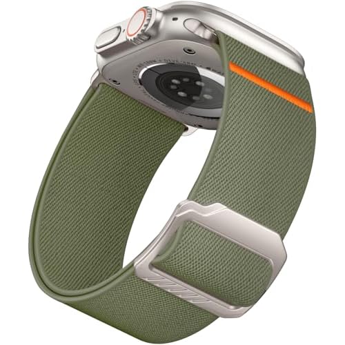 SNBLK Elastic Sport Bands Compatible with Apple Watch Ultra 2 Band/Ultra 3 Band 49mm, Men Stretchy Nylon Solo Loop for iWatch Series 11/10/9/8/7/6/5/4/3/SE 42mm/44mm/45mm/46mm Wide Breathabl