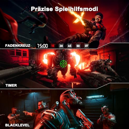 Minifire Gaming Monitor 27 Zoll, WQHD(2560×1440p) 200Hz 1ms(OD) Bildschirm, Fast IPS Adaptive Sync HDR, HDMI/DP VESA 100×100mm (MFG27F4Q-200)