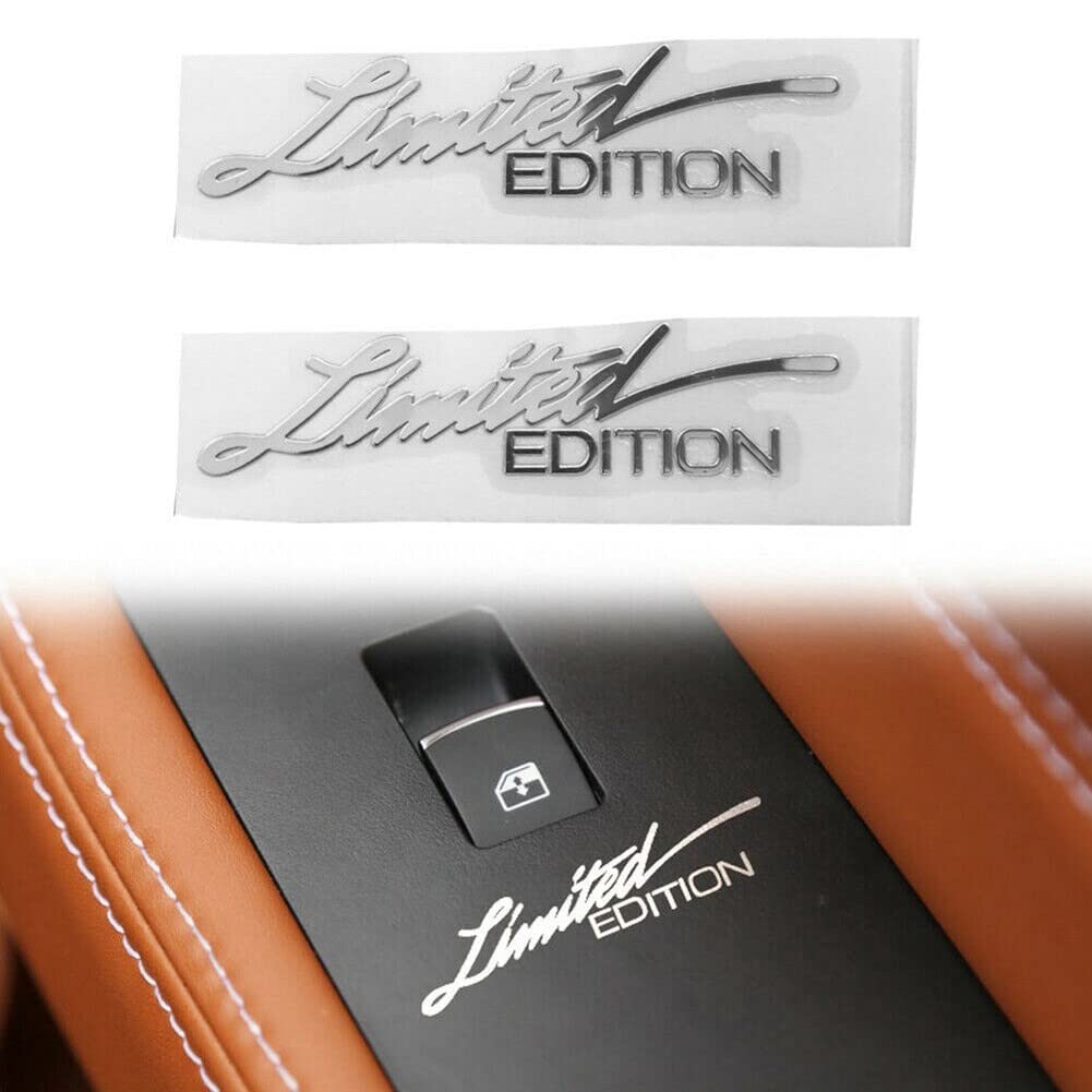 Asudaro - Adesivo decorativo in edizione limitata, 2 pezzi, 75 x 18 mm, autoadesivo, autoadesivo, edizione limitata, adesivi creativi in PVC, per SUV, camion, barche