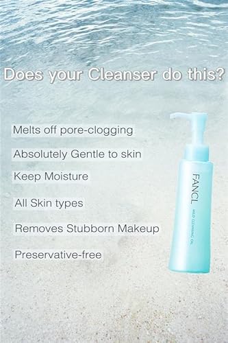 Fancl [Official Product] Mild Cleansing Oil - 100% Preservative Free, Clean Skincare For Sensitive Skin [Us Package] #TOP3