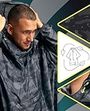 Jubi® Regenponcho Herren aus 100% Recycled Polyester | Grau | Nachhaltig, Leicht & Wasserdicht