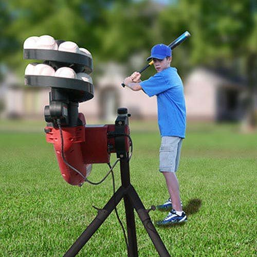 HEATER SPORTS BaseHit Baseball Pitching Machine for Kids, Teens, and Adults, Uses Pitching Machine Baseballs & Real Baseballs, Includes Automatic Ballfeeder (Renewed) - Thumbnail 2