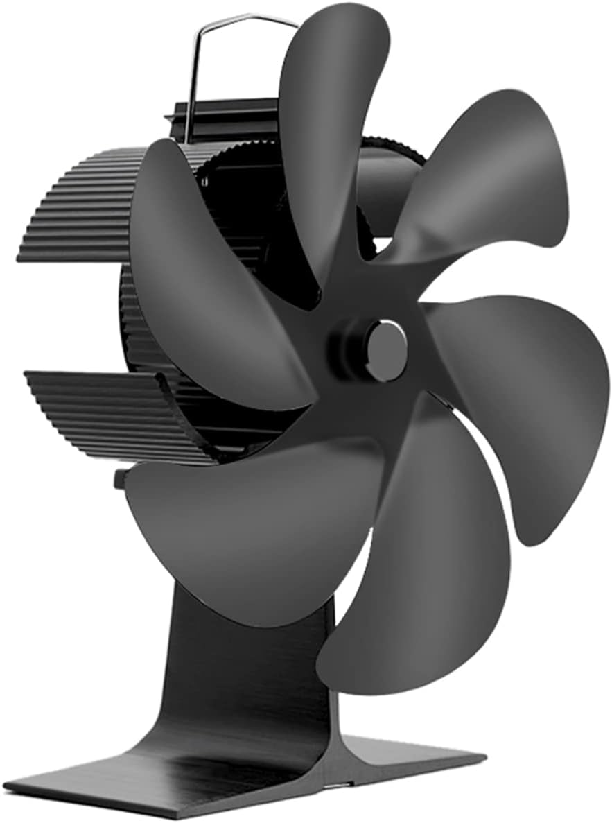 6 Blades Fireplace Fan HeatPowered Wood Stove Fan No