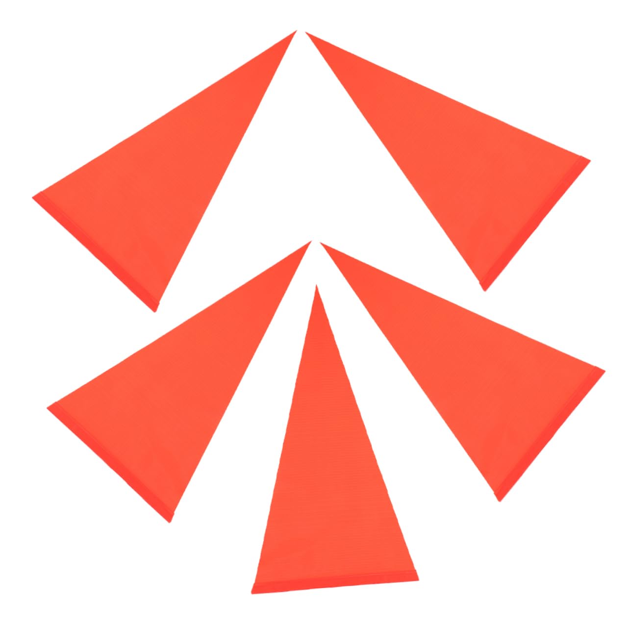Toddmomy Banderín De Advertencia Seguridad Banderas De Bicicleta Bandera De Scooter Banderas De Advertencia para Bicicleta De Polivinilo Naranja 5 Piezas X 4