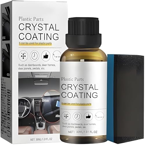 Kroywen Crystal Coating for Car Plastic Parts | 30ml PVC Restorer & Car Interior Cleaner (Pack of 2) (pack of 1)