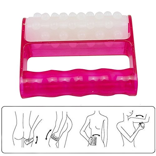 Risingmed, rullo massaggiante portatile, rullo massaggiante per il corpo con impugnatura; massaggiatore snellente per le gambe, anticellulite, defaticante