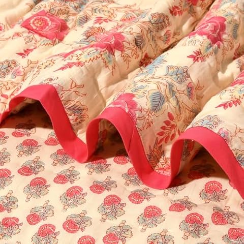 Ridhi Reversible Cotton Quilt Cover