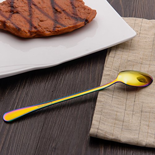 HOMQUEN Cucchiaini per tè Freddo con Impugnatura