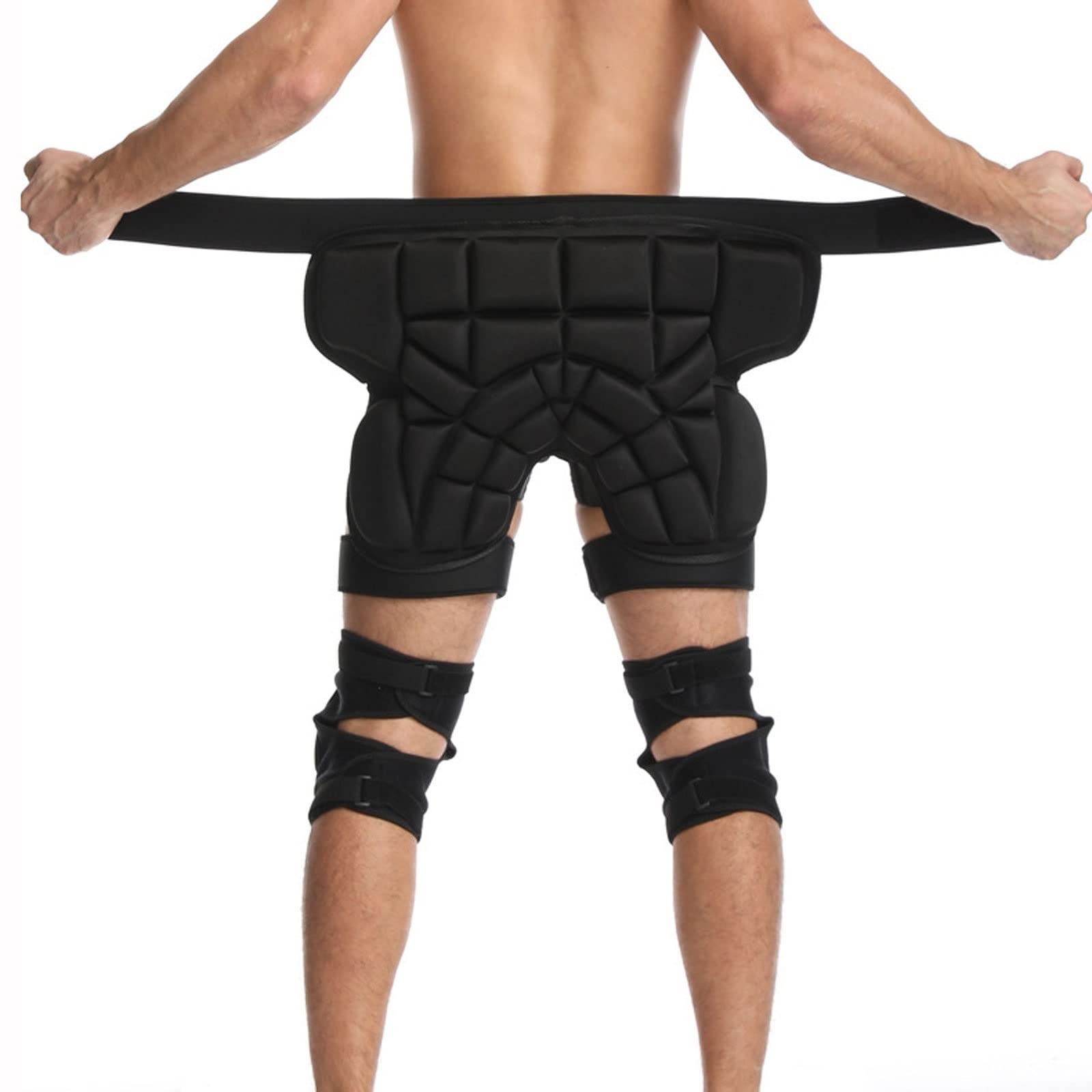 Gevoerde shorts for heren heupbilbescherming Gewatteerde shorts Armor Heupbescherming Shorts Pad for snowboarden Schaatsen Skiën Paardrijden/796 (Color : Green, Size : XL