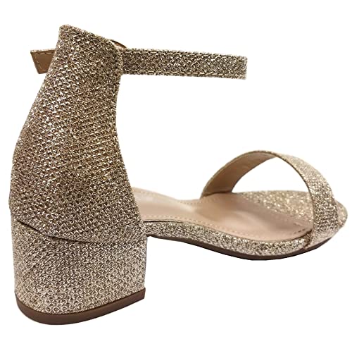 Image of Lucky Top Girls Dress Sandal Low Heel Ankle Strap