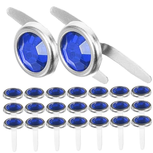 LIFKOME 100pcs Large Round Fasteners Metal Paper Craft Brads Decorative Nails for DIY Scrapbooking